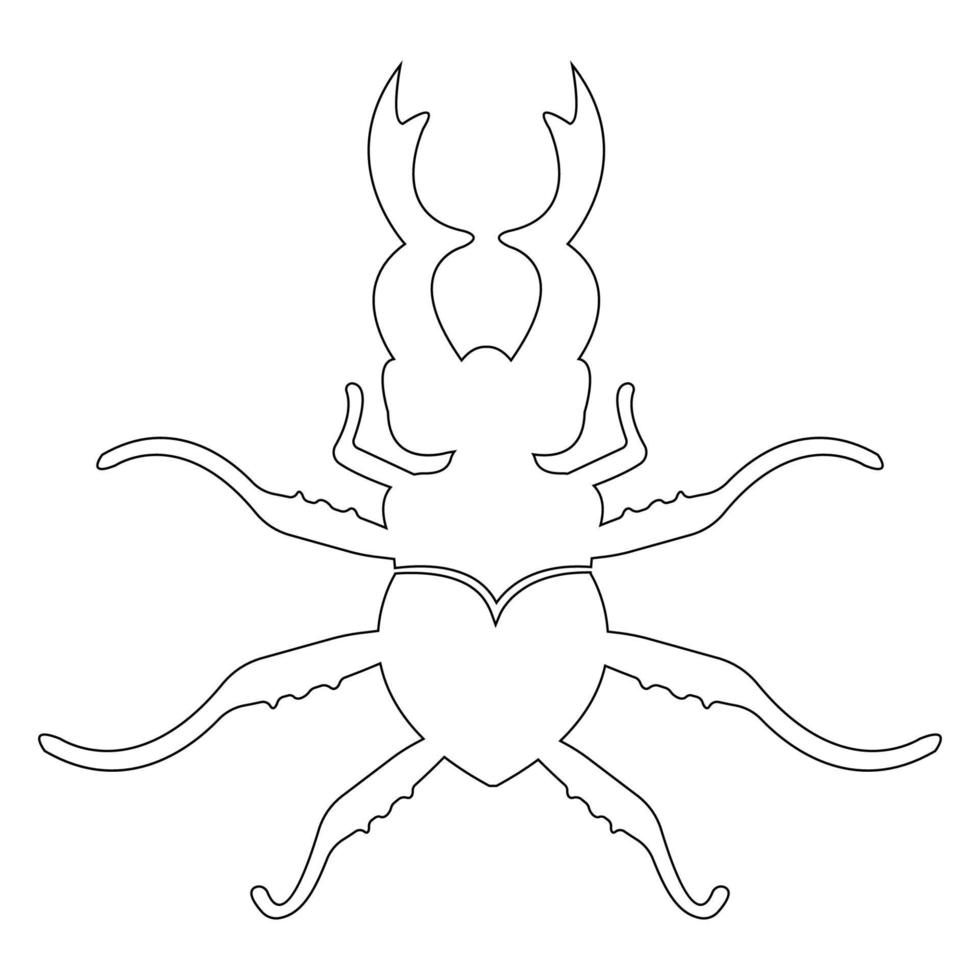 beetle icon illustration vector