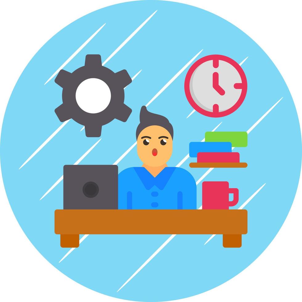 Workaholic Vector Icon Design