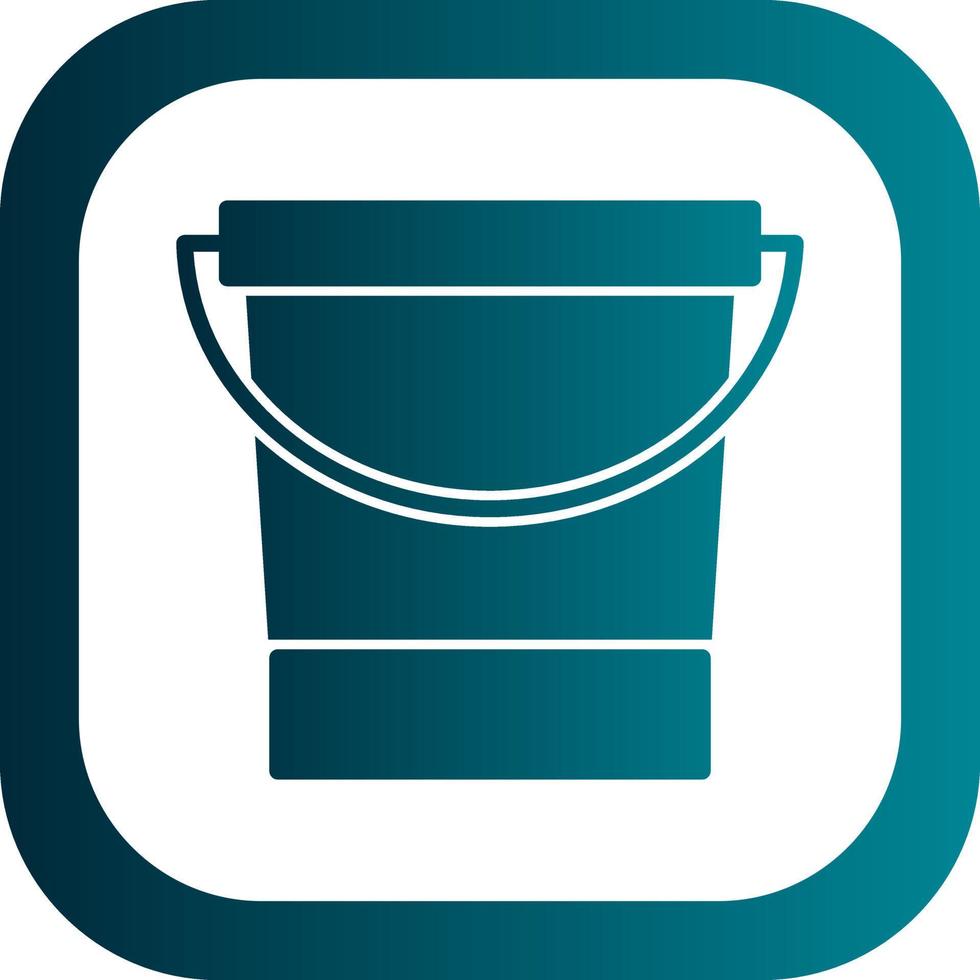 Water Bucket Vector Icon Design