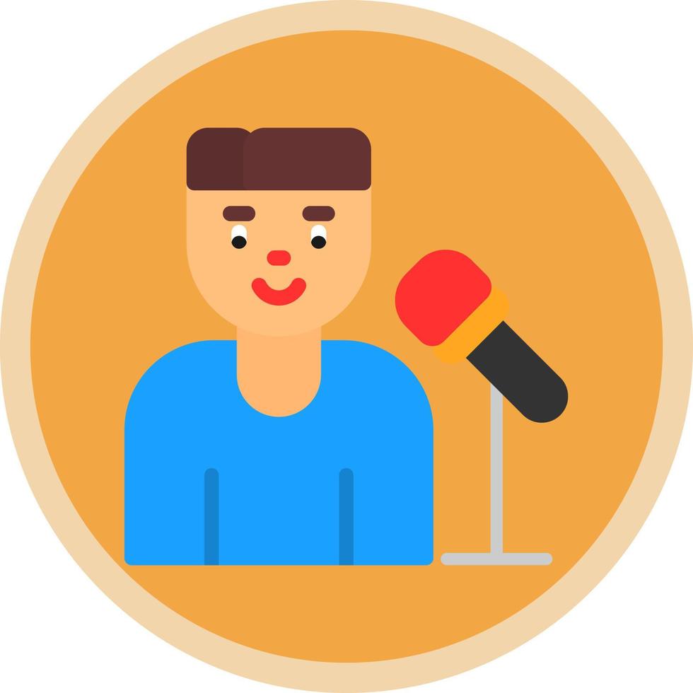 Host Man Vector Icon Design