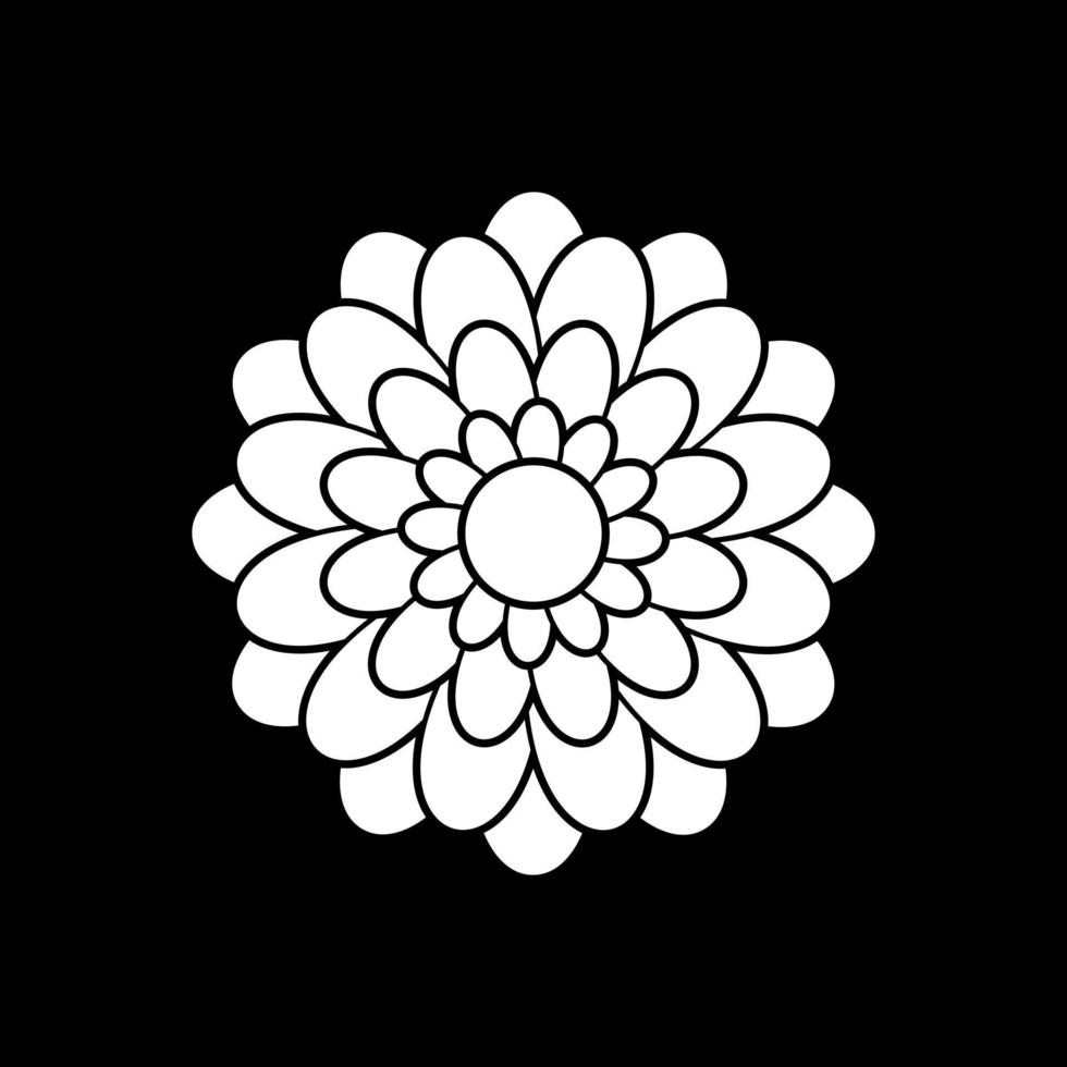 Chrysanthemum Vector Icon Design