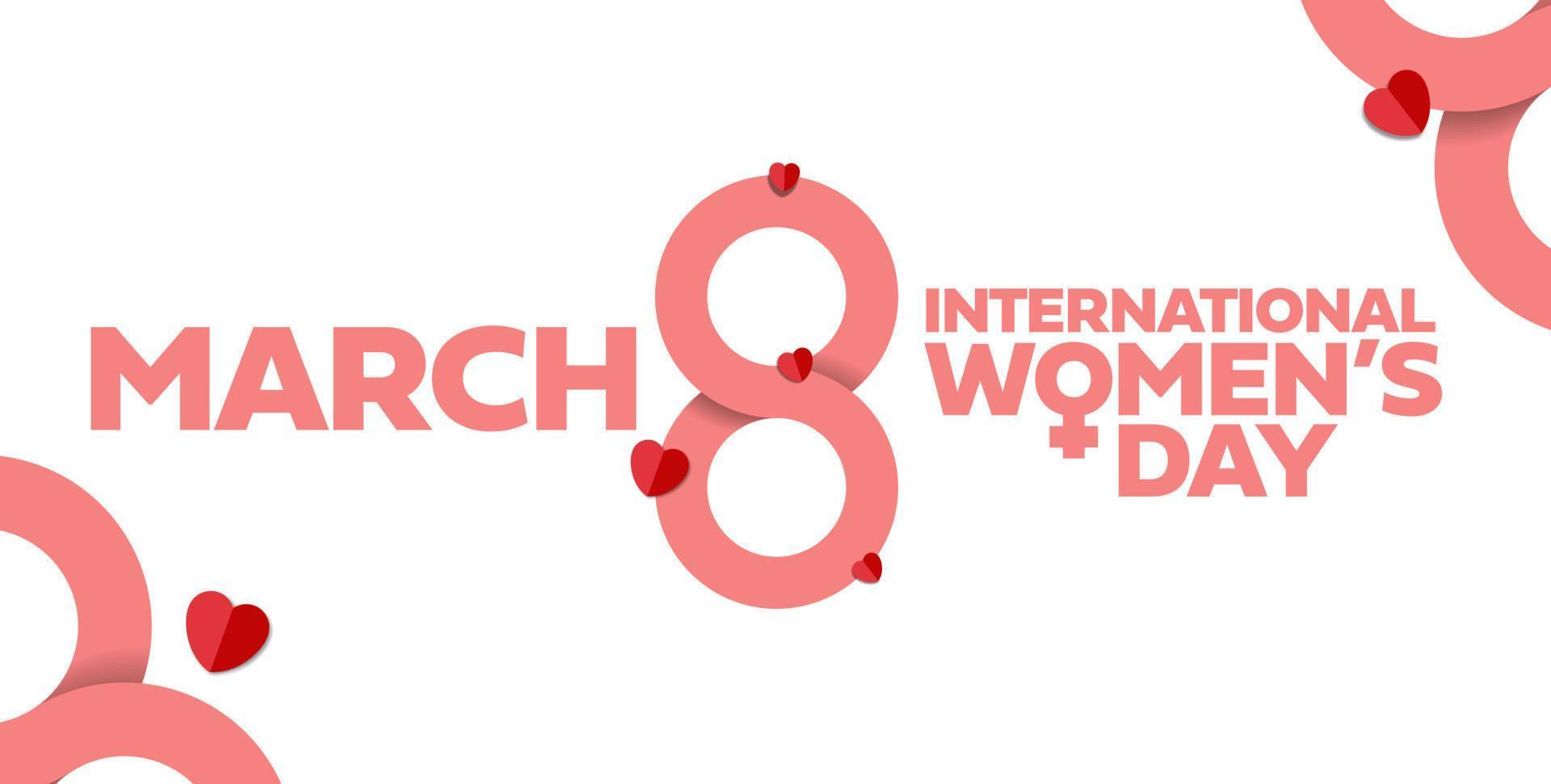 internacional De las mujeres día bandera 1 vector