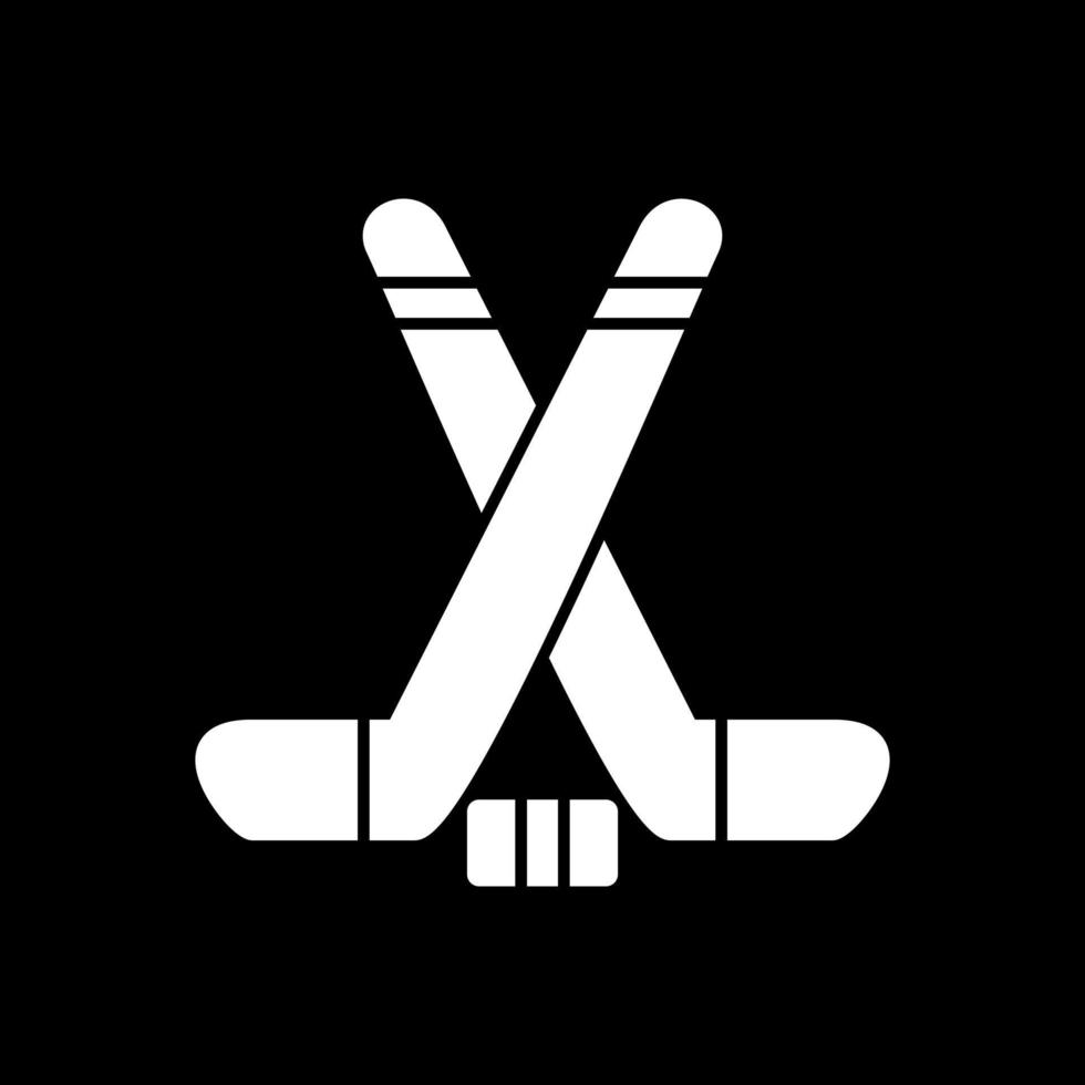 diseño de icono de vector de hockey sobre hielo