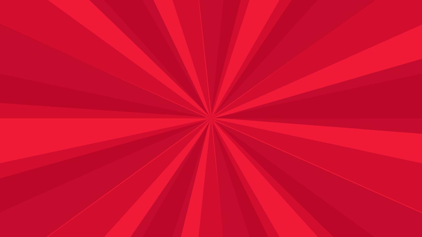 fondo de página de cómic rojo en estilo pop art con espacio vacío. plantilla con rayos, puntos y textura de efecto de trama de semitonos. ilustración vectorial vector