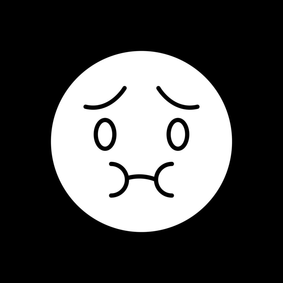 Nauseated Face Vector Icon Design