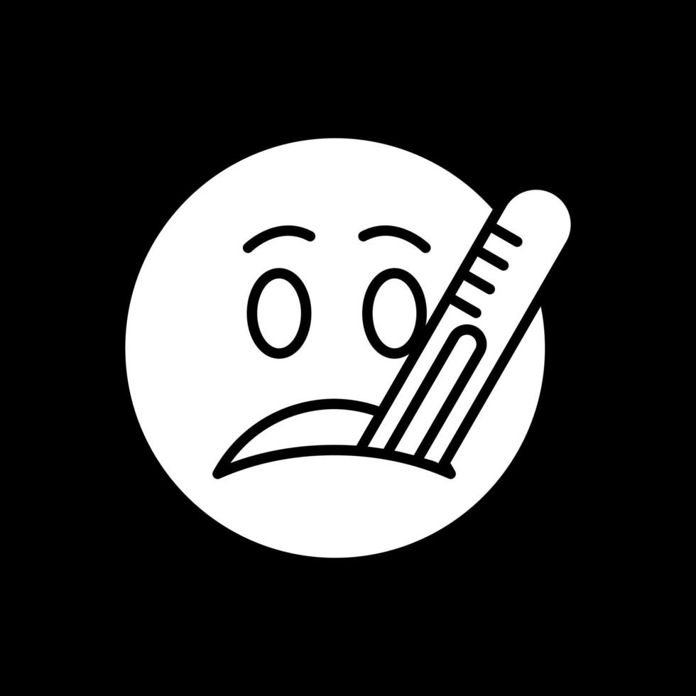 Face with Thermometer Vector Icon Design