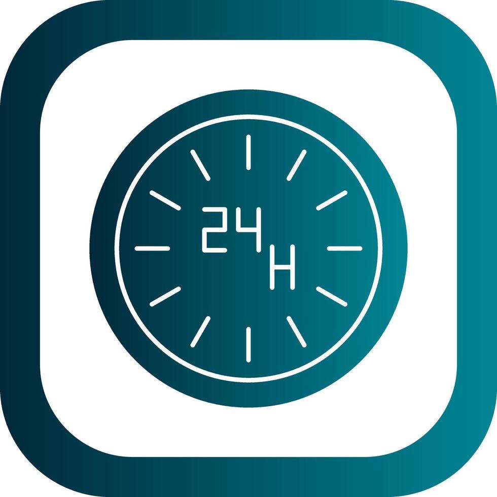 24 Hours Vector Icon Design