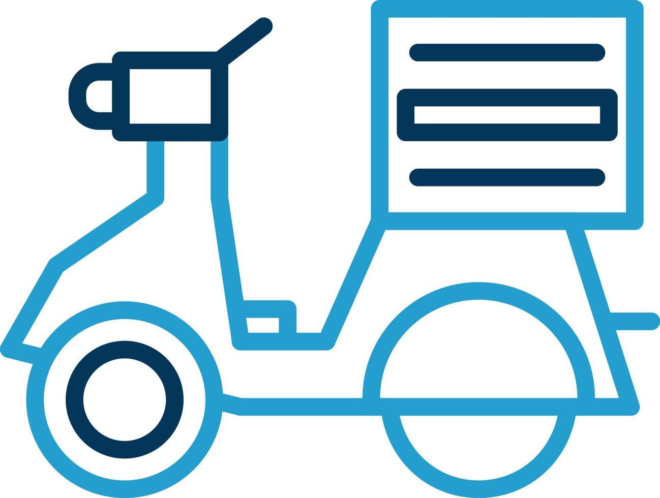 Delivery Bike Vector Icon Design