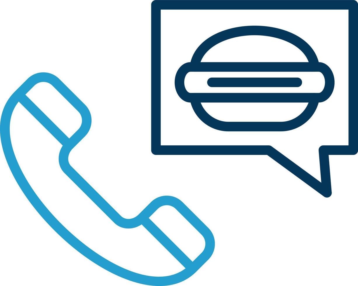 Order Food on Call Vector Icon Design