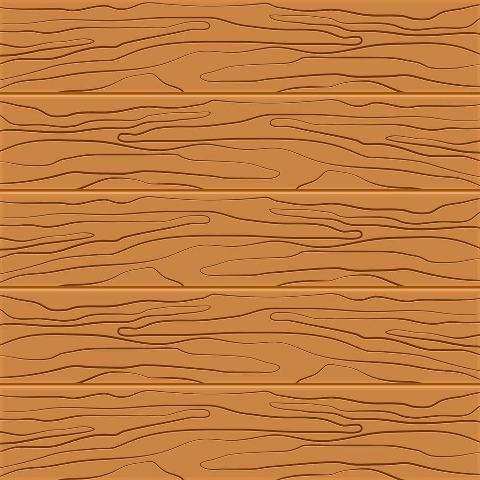 Wood texture background. Five wooden boards in flat design. Vector illustration