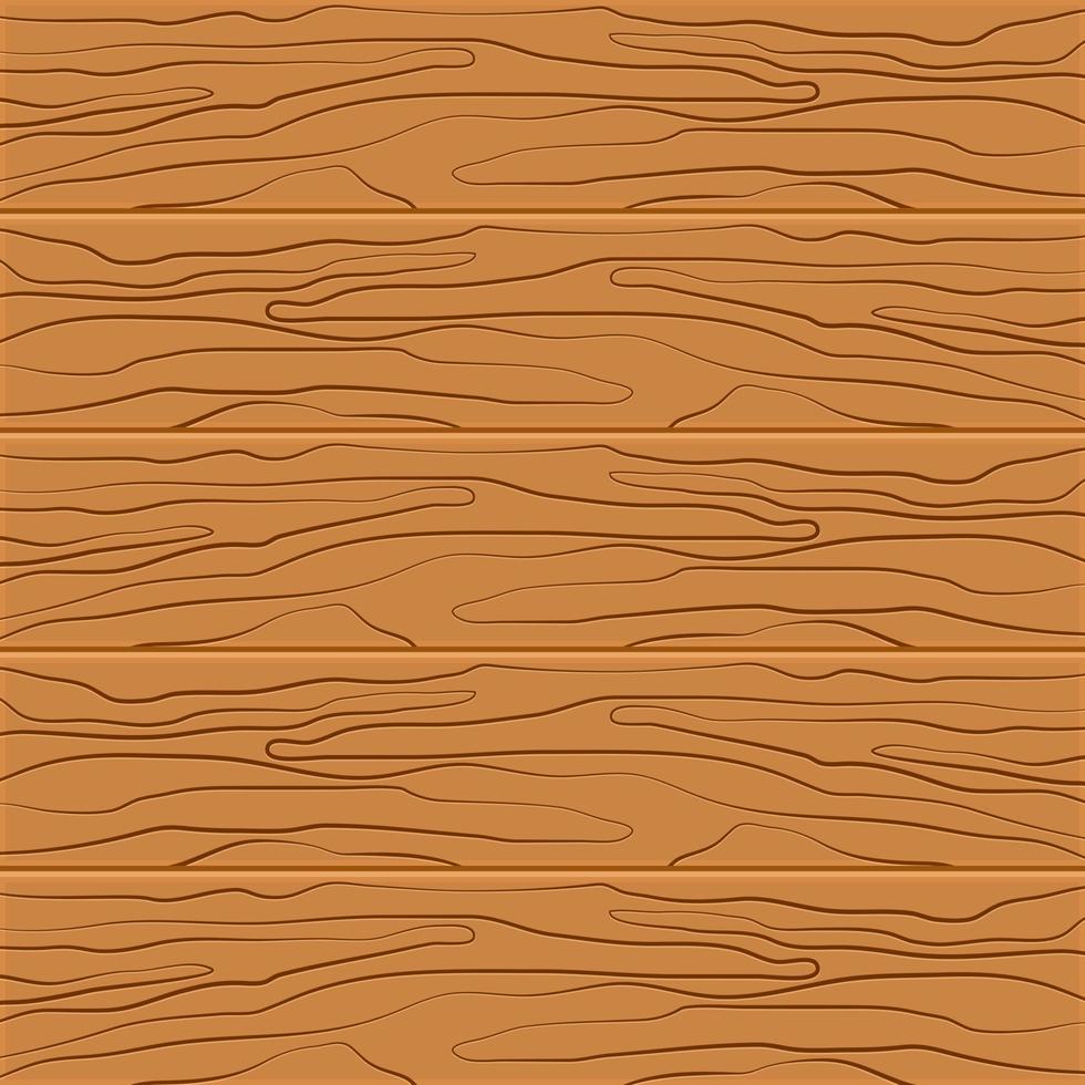 Wood texture background. Five wooden boards in flat design. Vector illustration