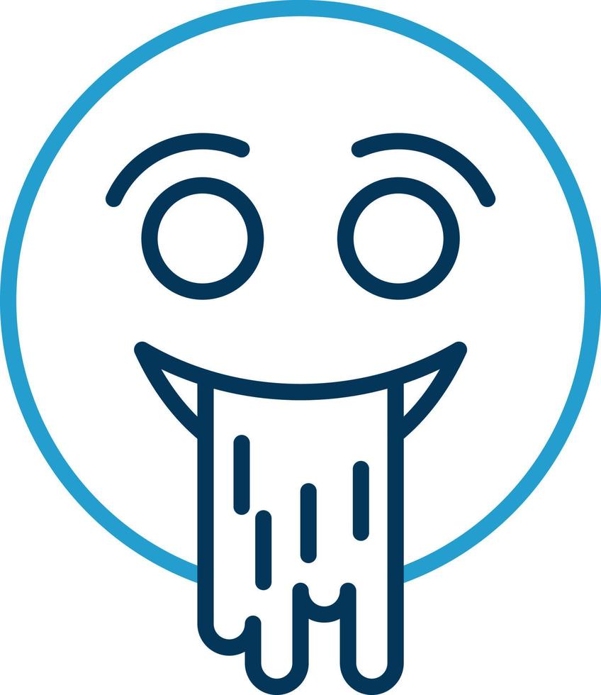 Face Vomiting Vector Icon Design