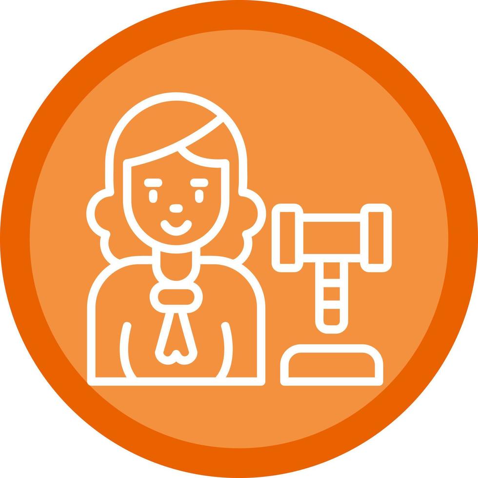 Judge Woman Vector Icon Design