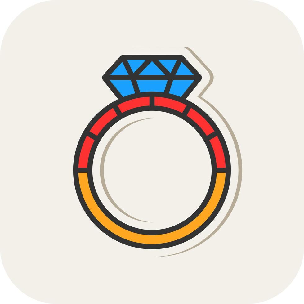 diseño de icono de vector de anillo de diamante