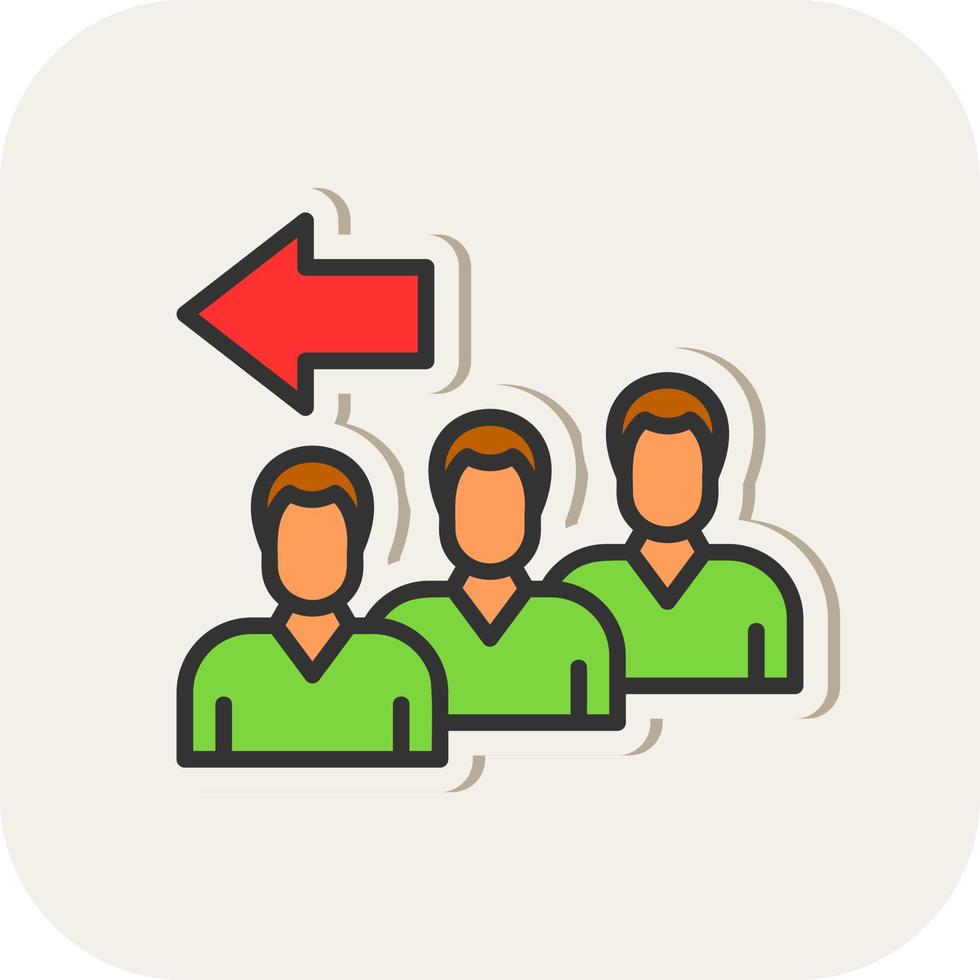 Queue Vector Icon Design