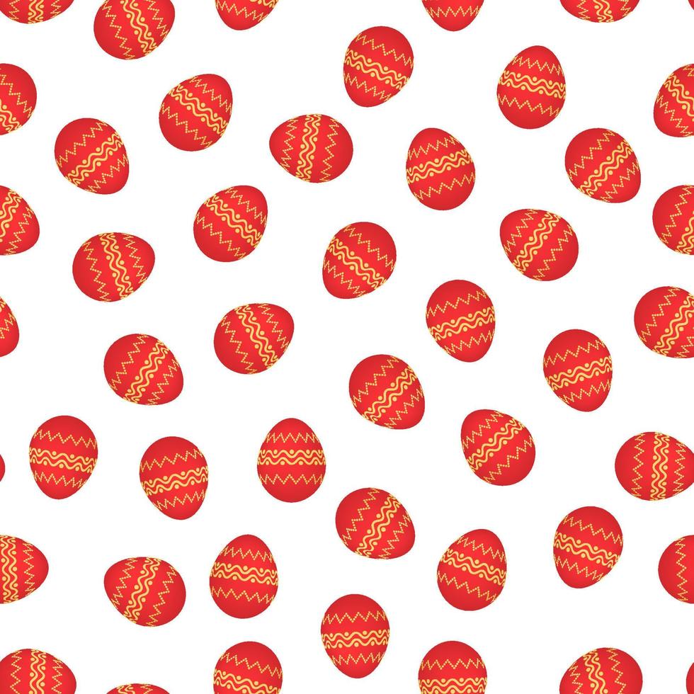 Seamless pattern with colorful Easter eggs. Vector illustration