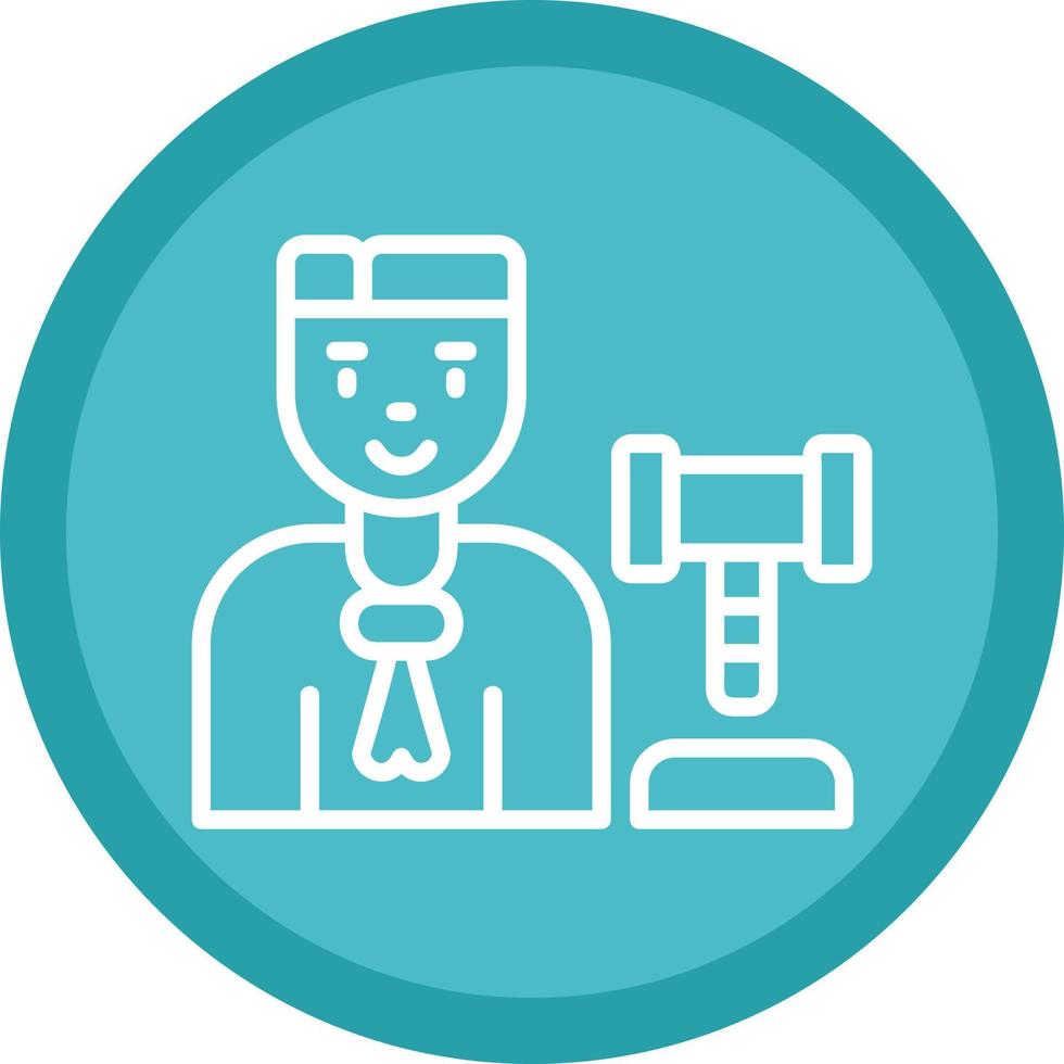 Judge Man Vector Icon Design