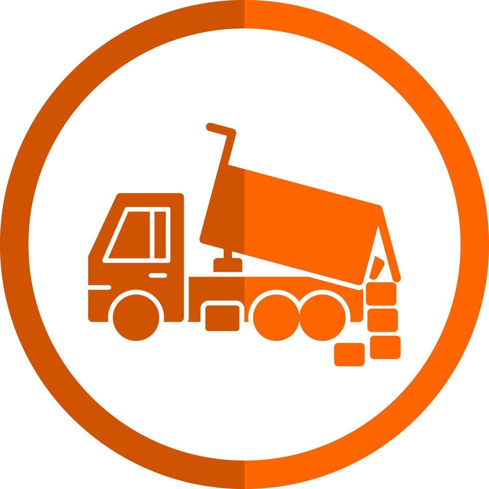 Dumper Truck Vector Icon Design