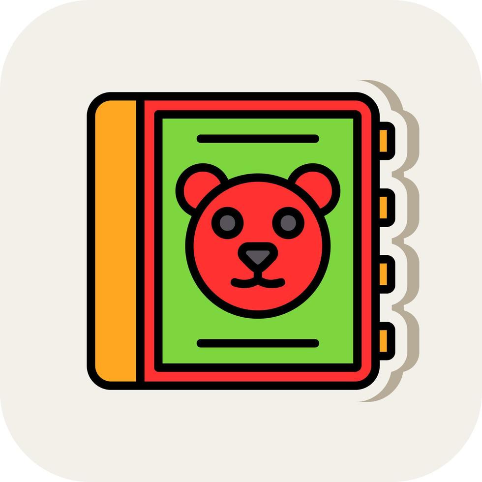 Childrens Book Vector Icon Design