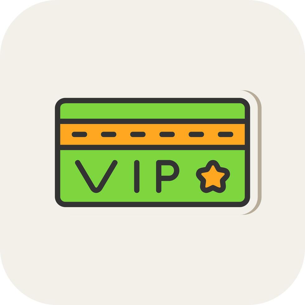 Vip Card Vector Icon Design