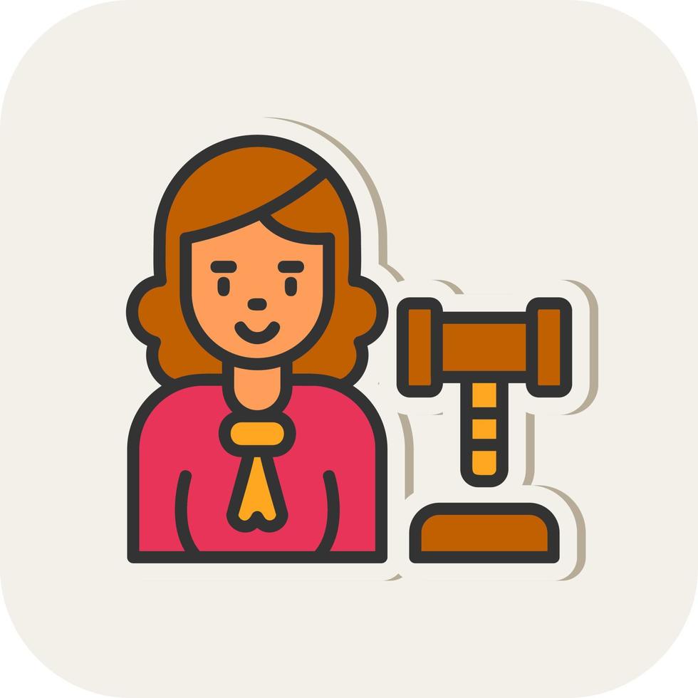 Judge Woman Vector Icon Design