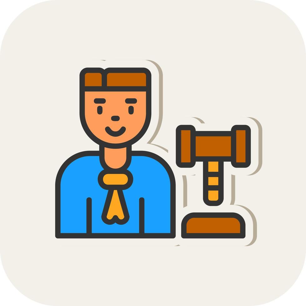 Judge Man Vector Icon Design