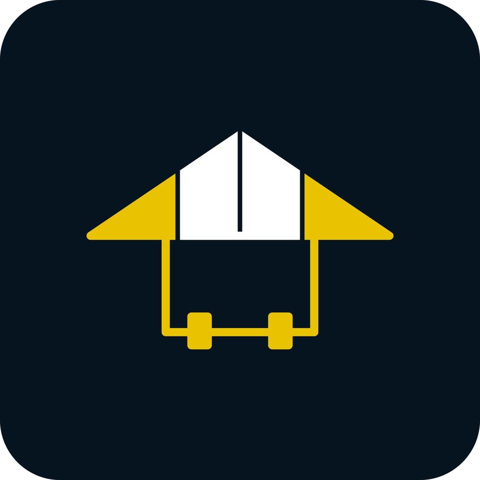 Hang Gliding Vector Icon Design