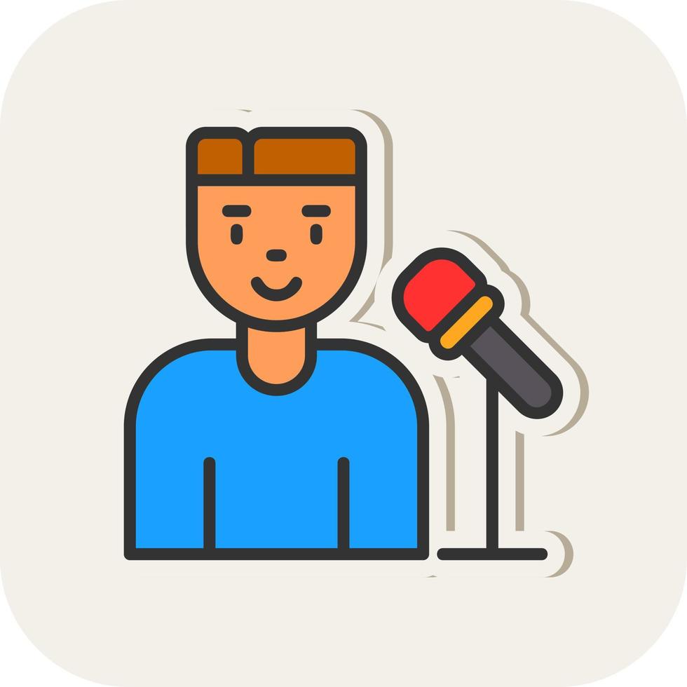 Host Man Vector Icon Design