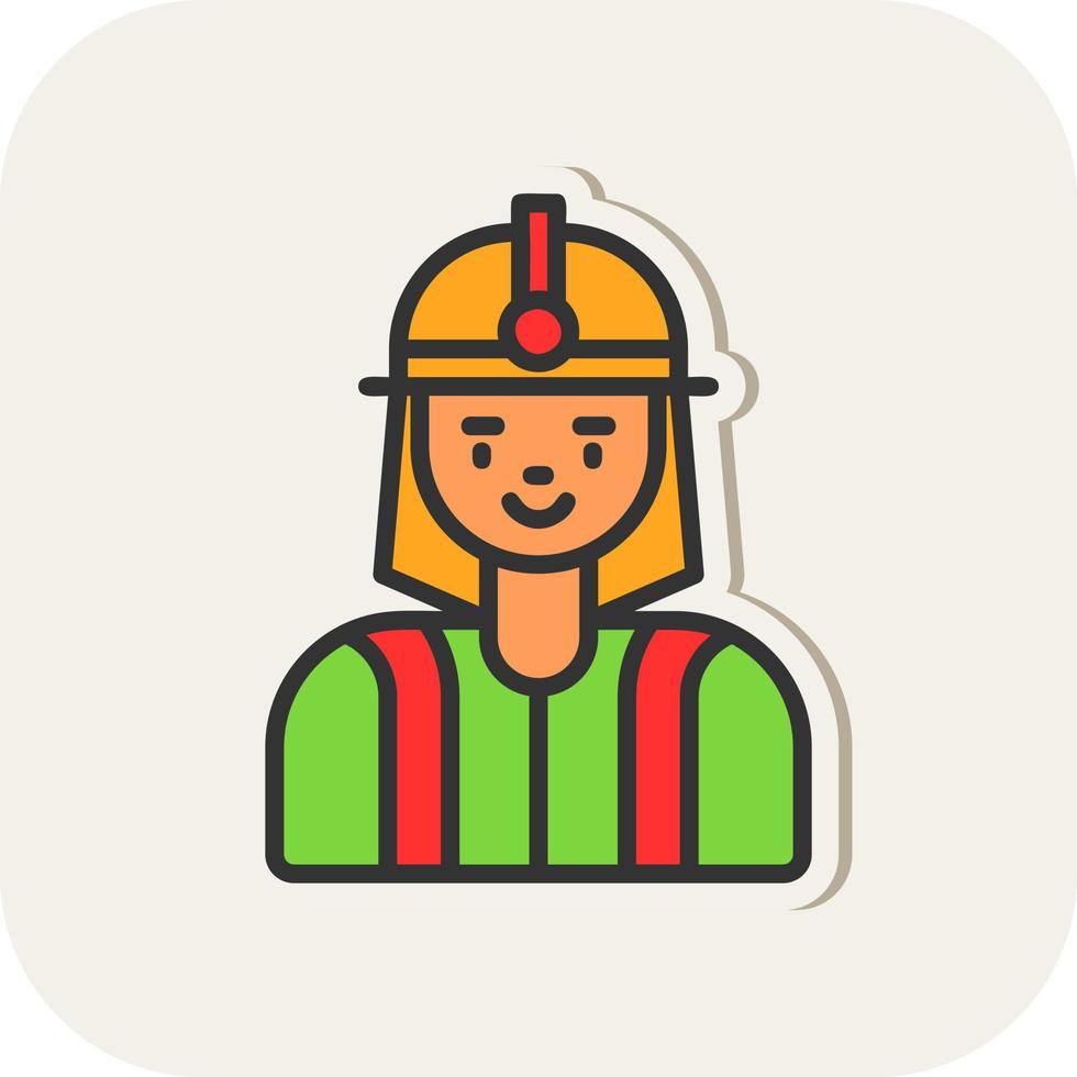 Firefighter Vector Icon Design