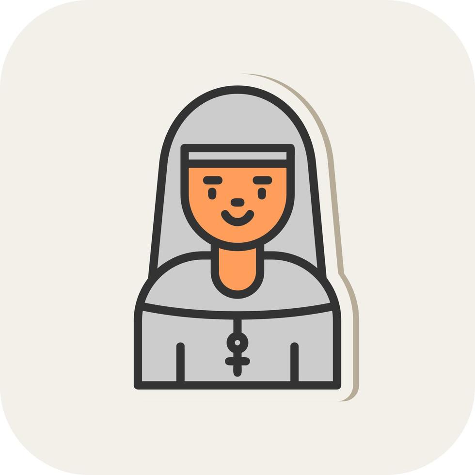 Nun Vector Icon Design