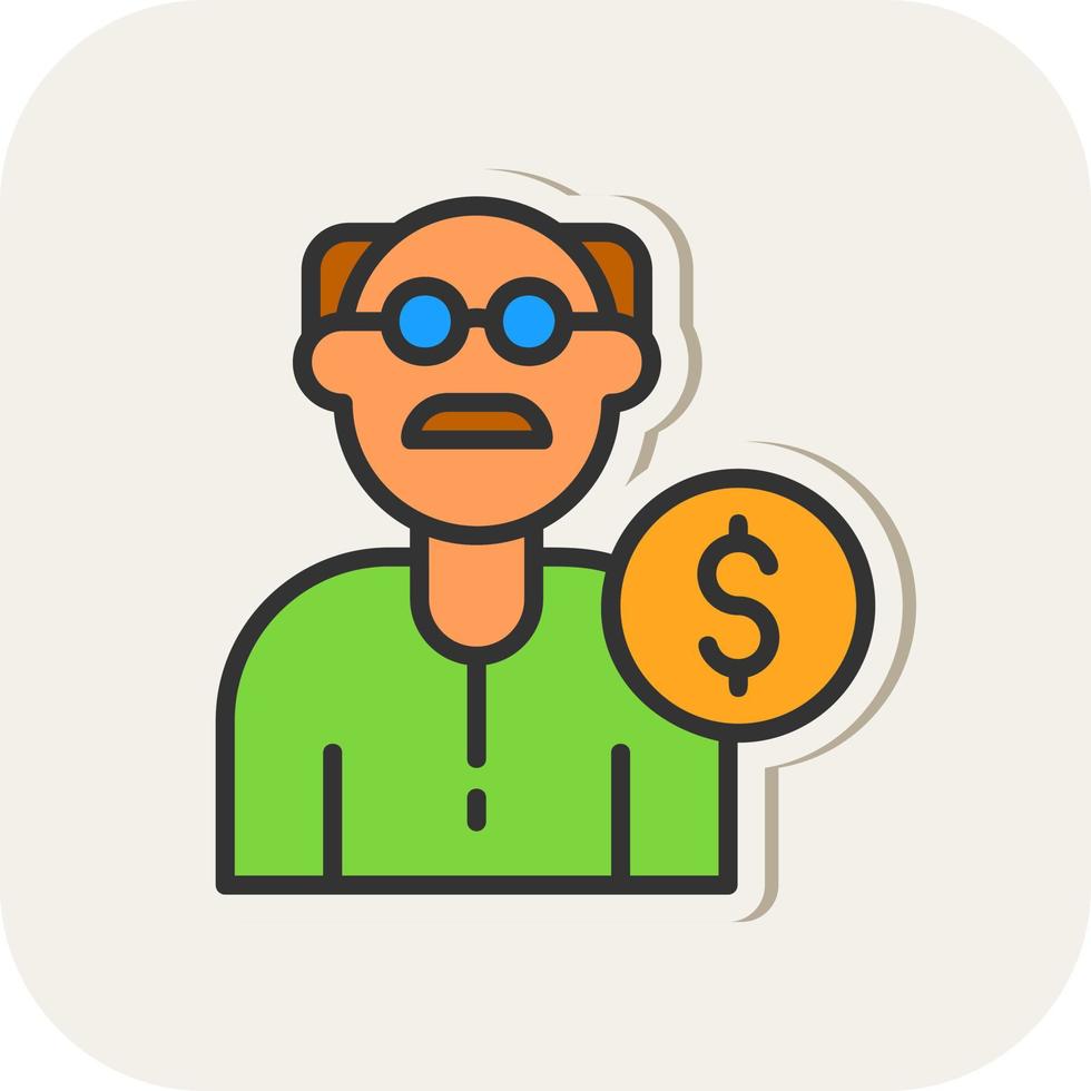 Pensioner Vector Icon Design