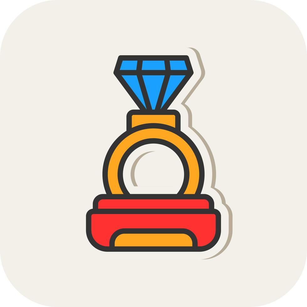 Diamond Ring Vector Icon Design