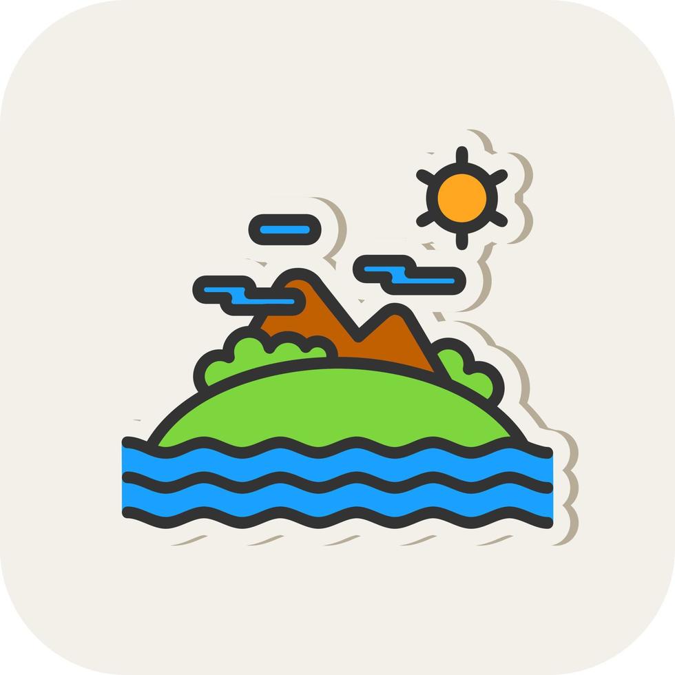 Island Vector Icon Design