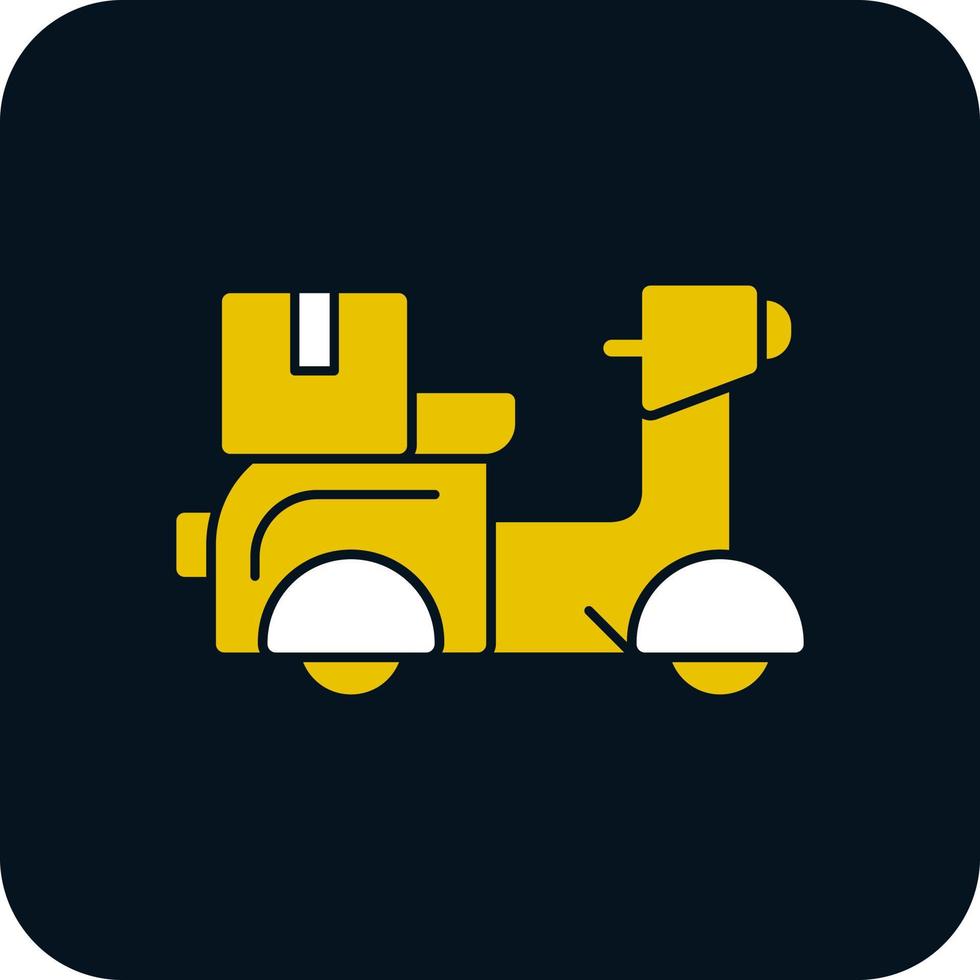 Delivery Bike Vector Icon Design