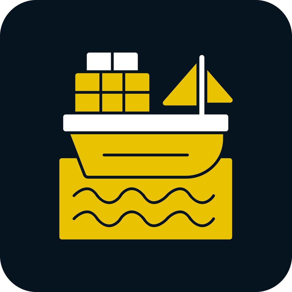 diseño de icono de vector de barco de carga