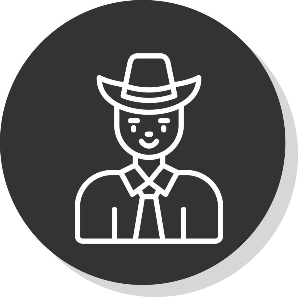 Cow Boy Vector Icon Design