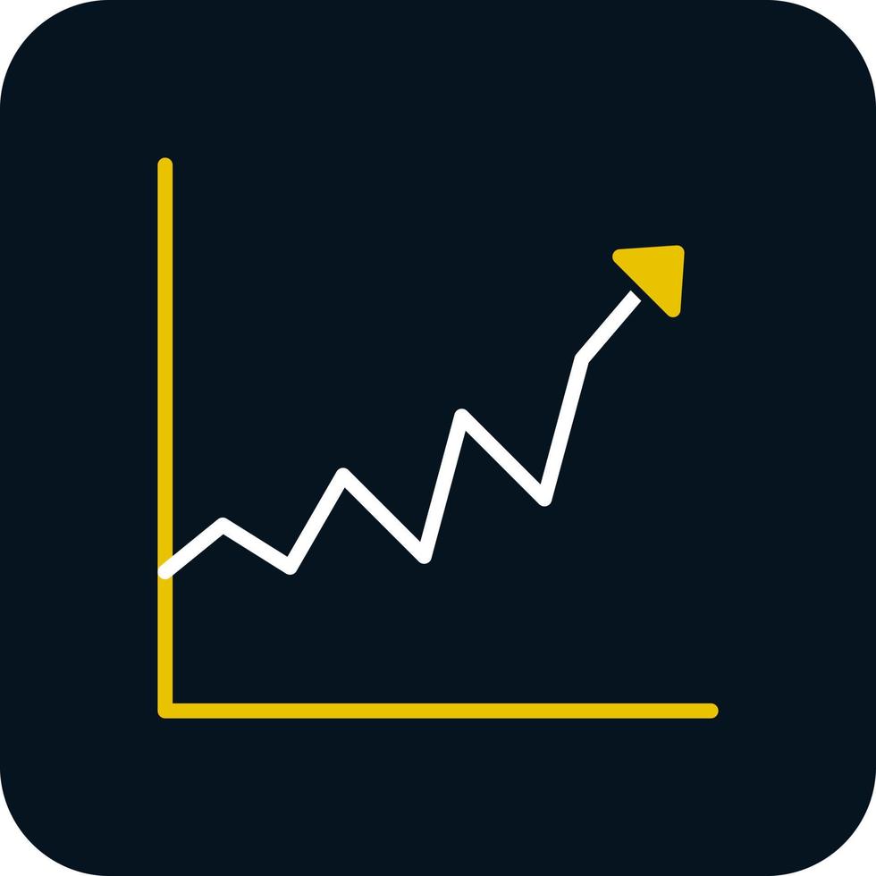 Line Chart Vector Icon Design