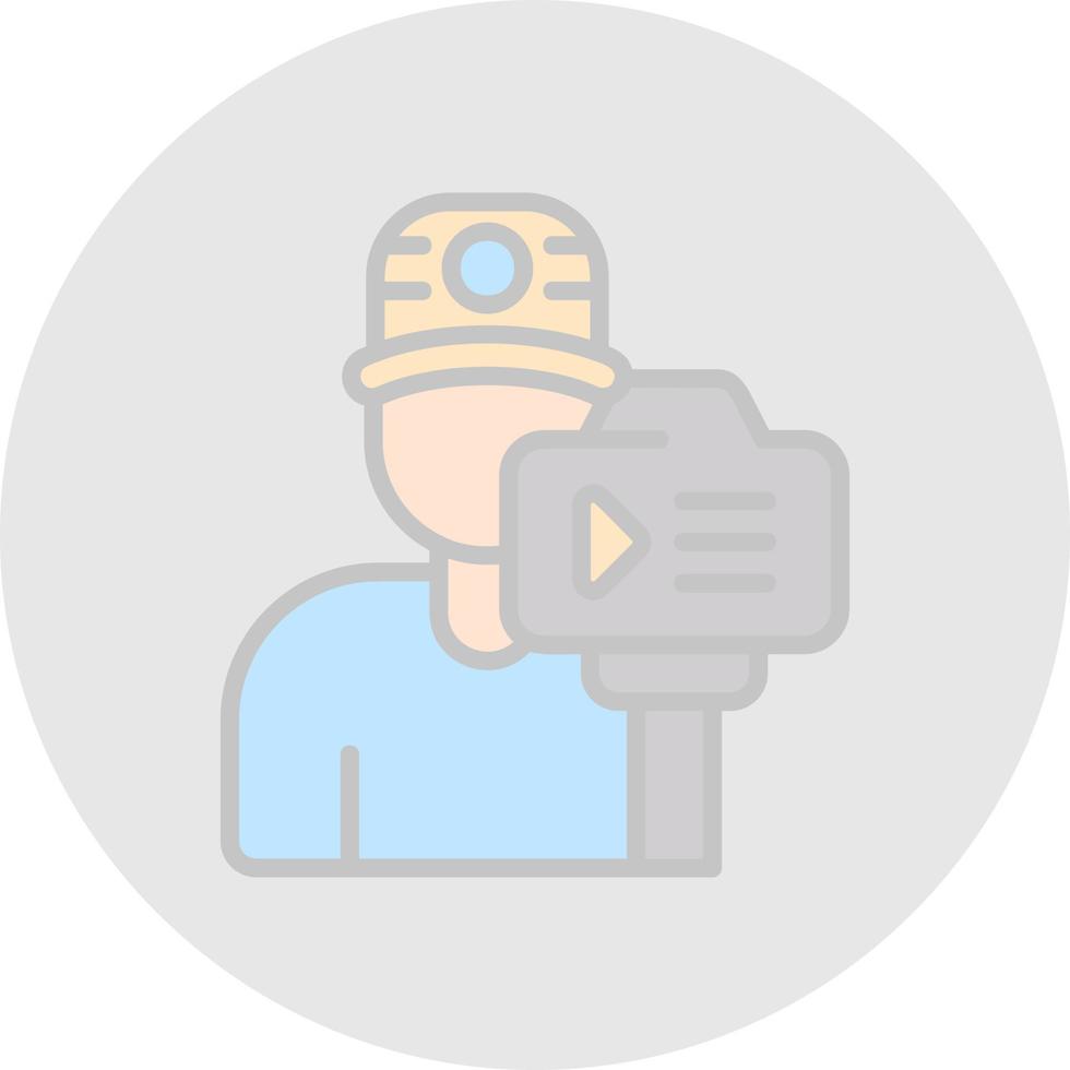 Camera Operator Vector Icon Design