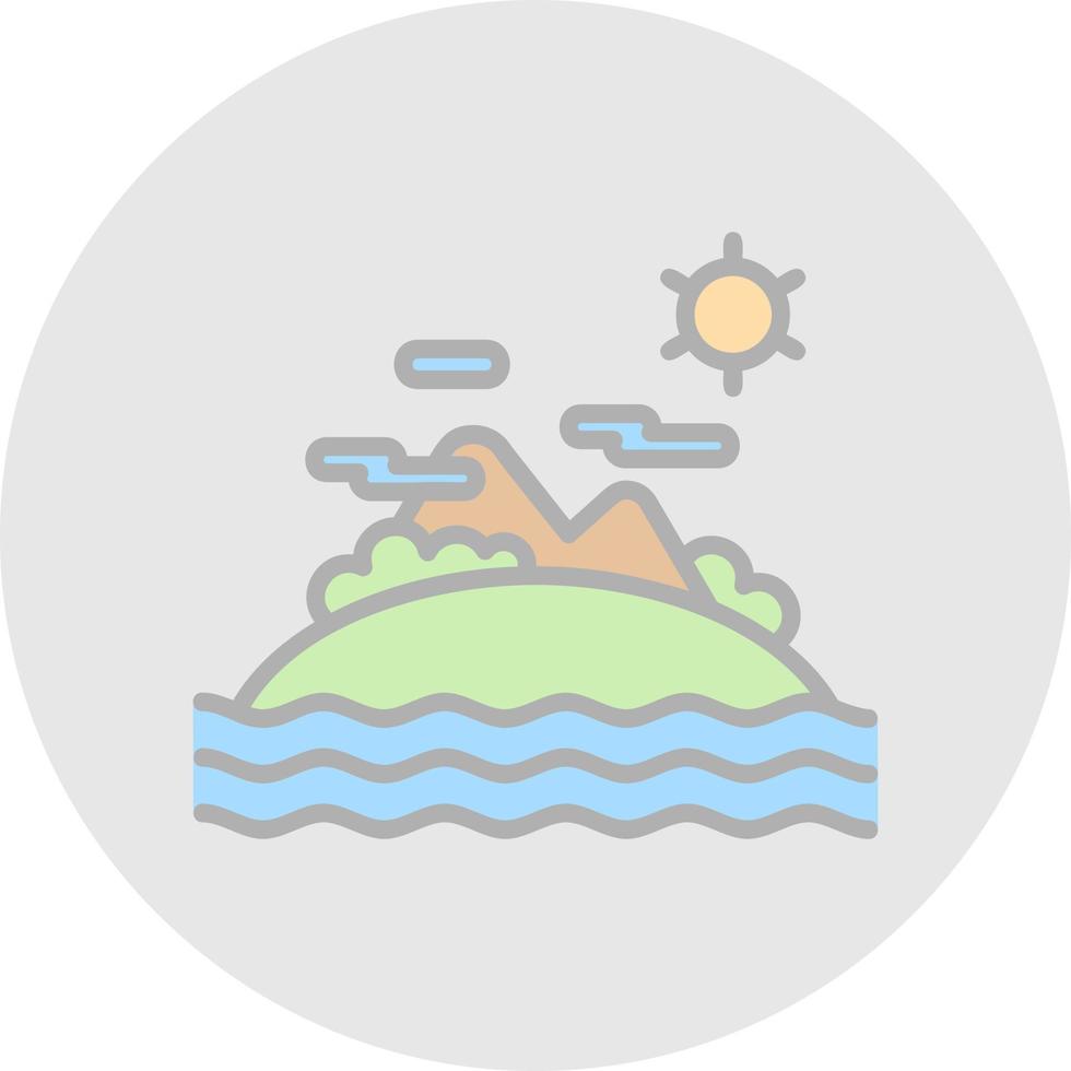 Island Vector Icon Design