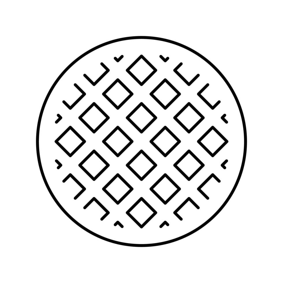 waffle weave fabric material line icon vector illustration
