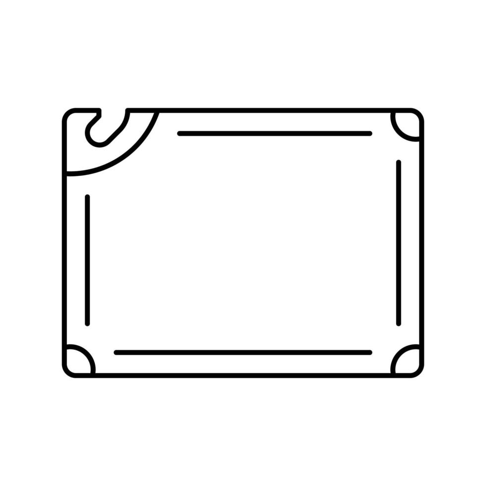 corte tablero línea icono vector ilustración