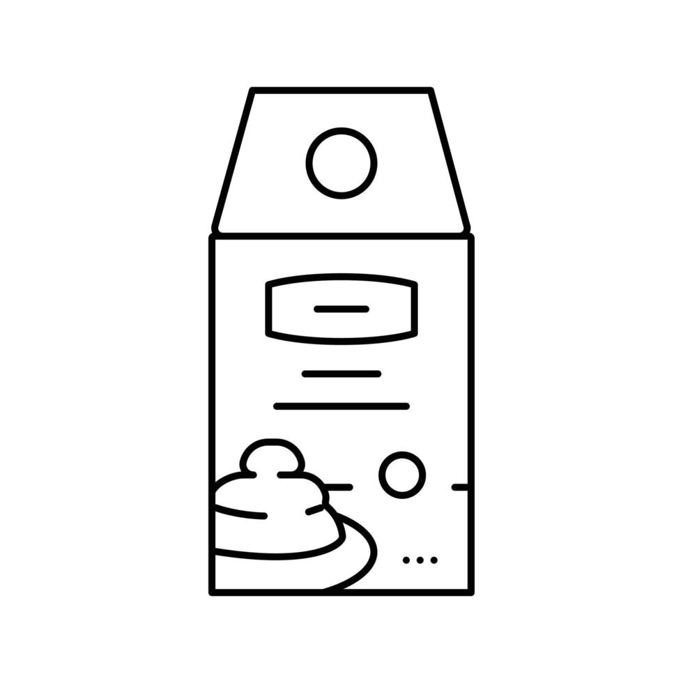 crema Leche producto lechería línea icono vector ilustración