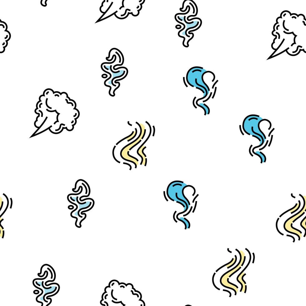 smell smoke gas nose aroma vector seamless pattern