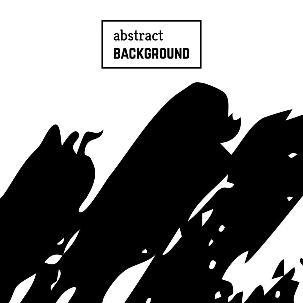 fondo dibujado a mano con pinceladas abstractas. diseño mínimo de pancartas en blanco y negro. ilustración vectorial vector