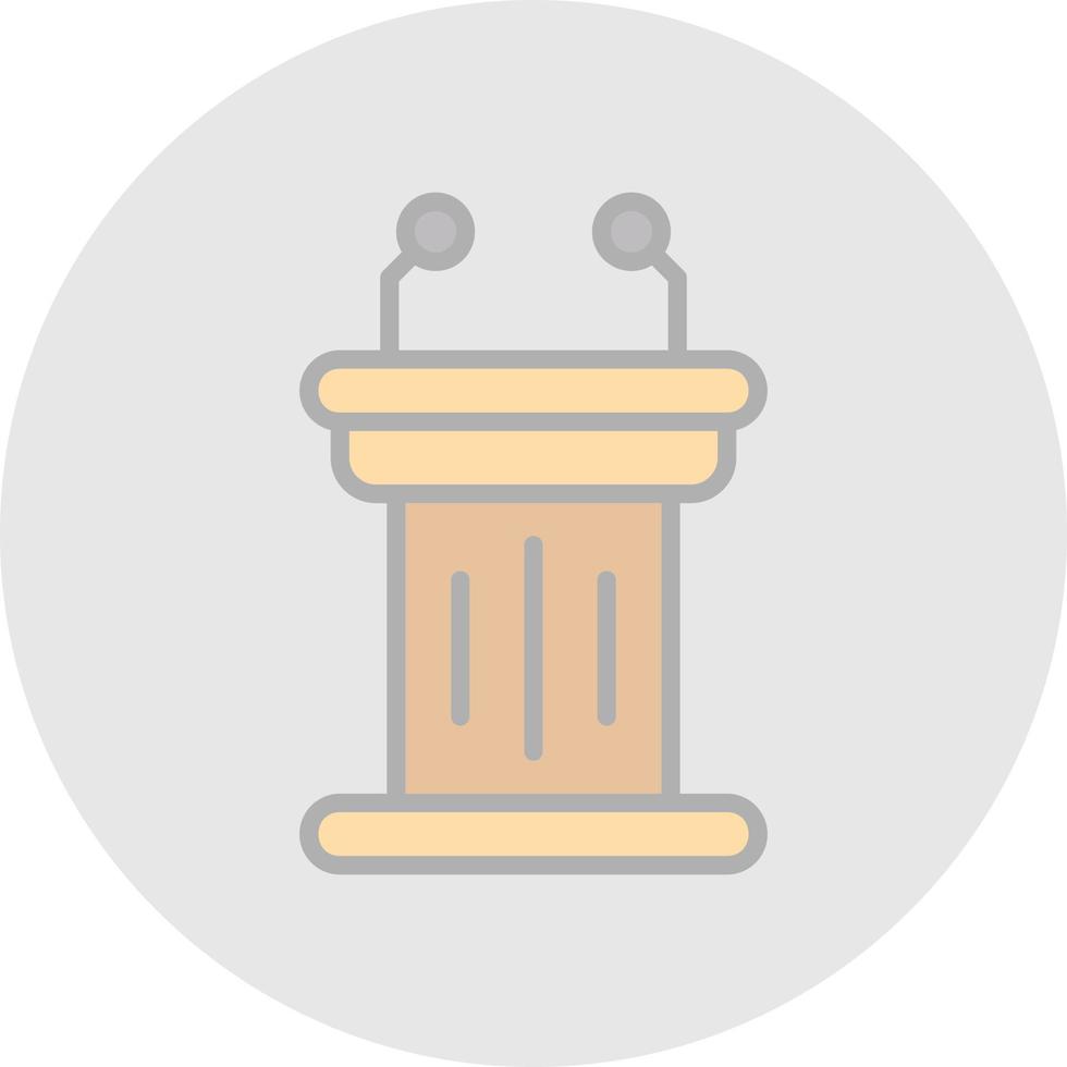 Tribune Vector Icon Design