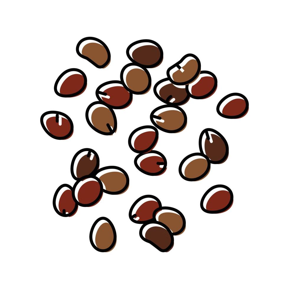 sorghum grain food color icon vector illustration