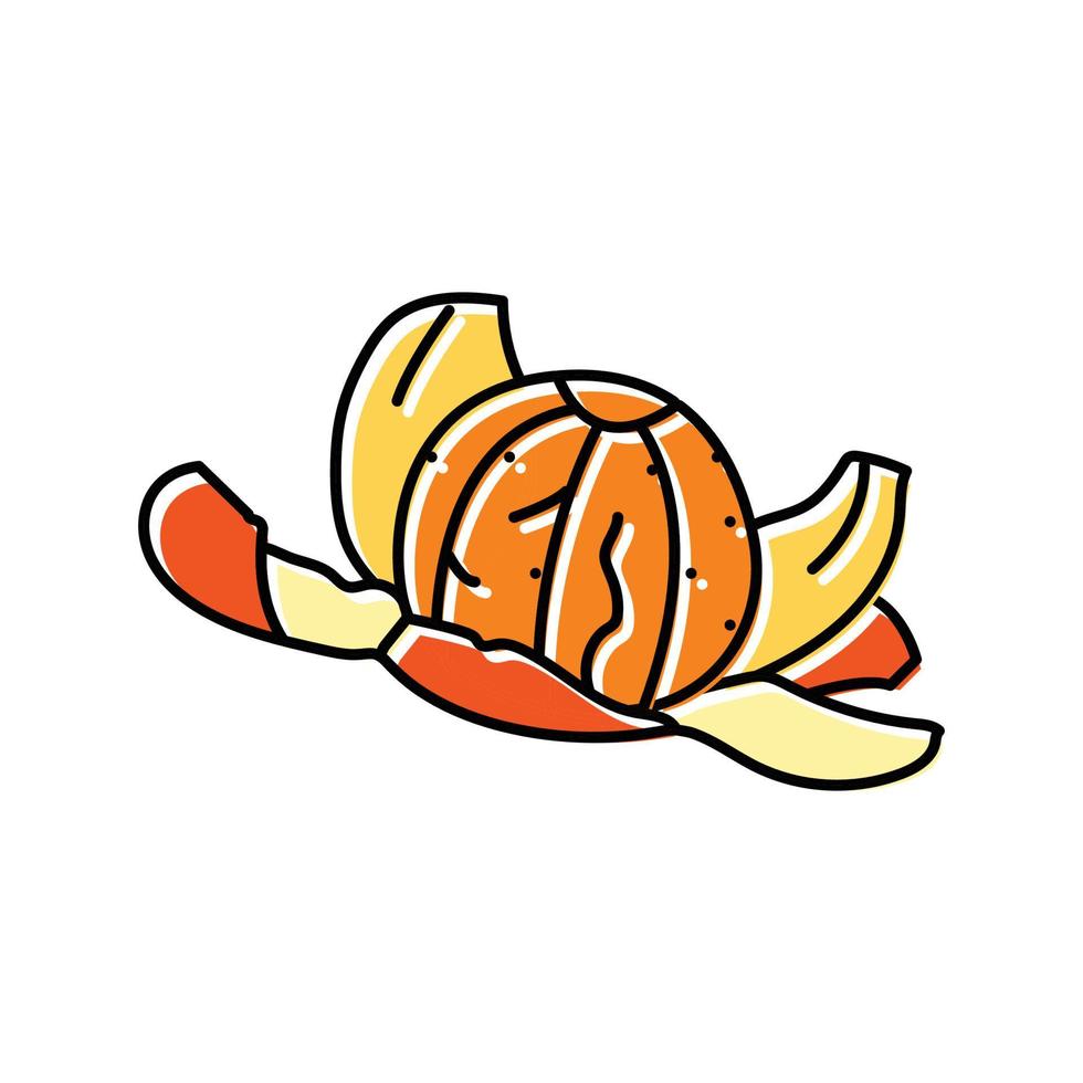 pelado clementina color icono vector ilustración