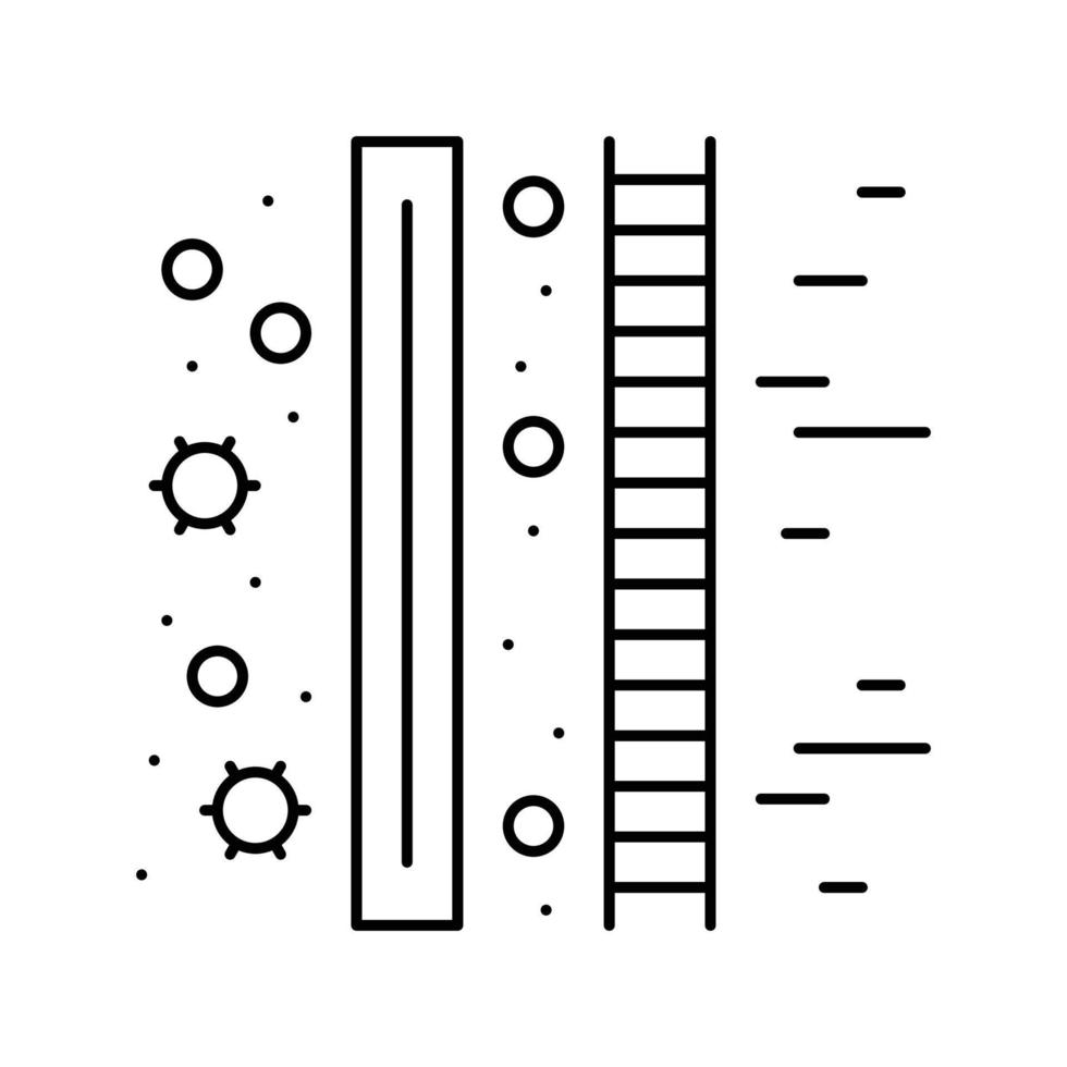 virus filtration line icon vector illustration