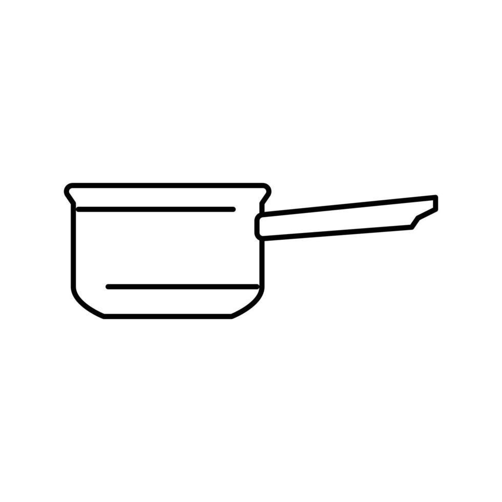cacerola maceta Cocinando línea icono vector ilustración