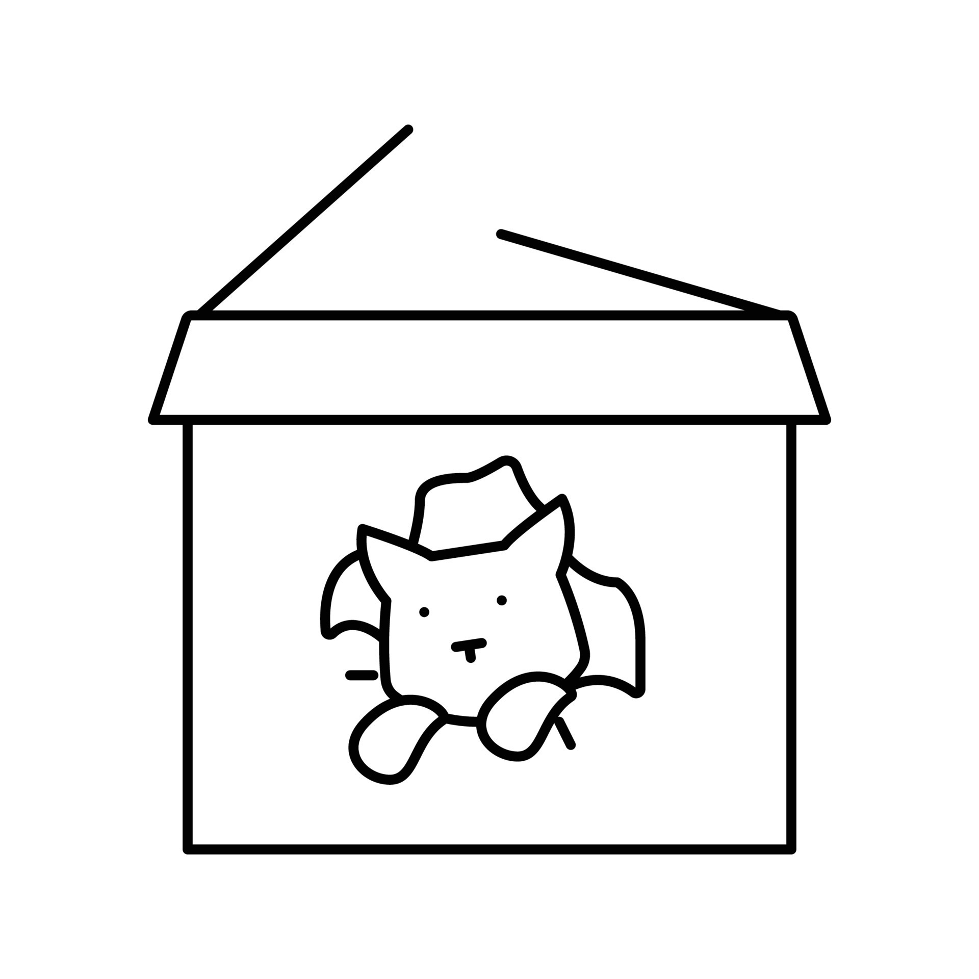 through preposition english line icon vector illustration 21245268